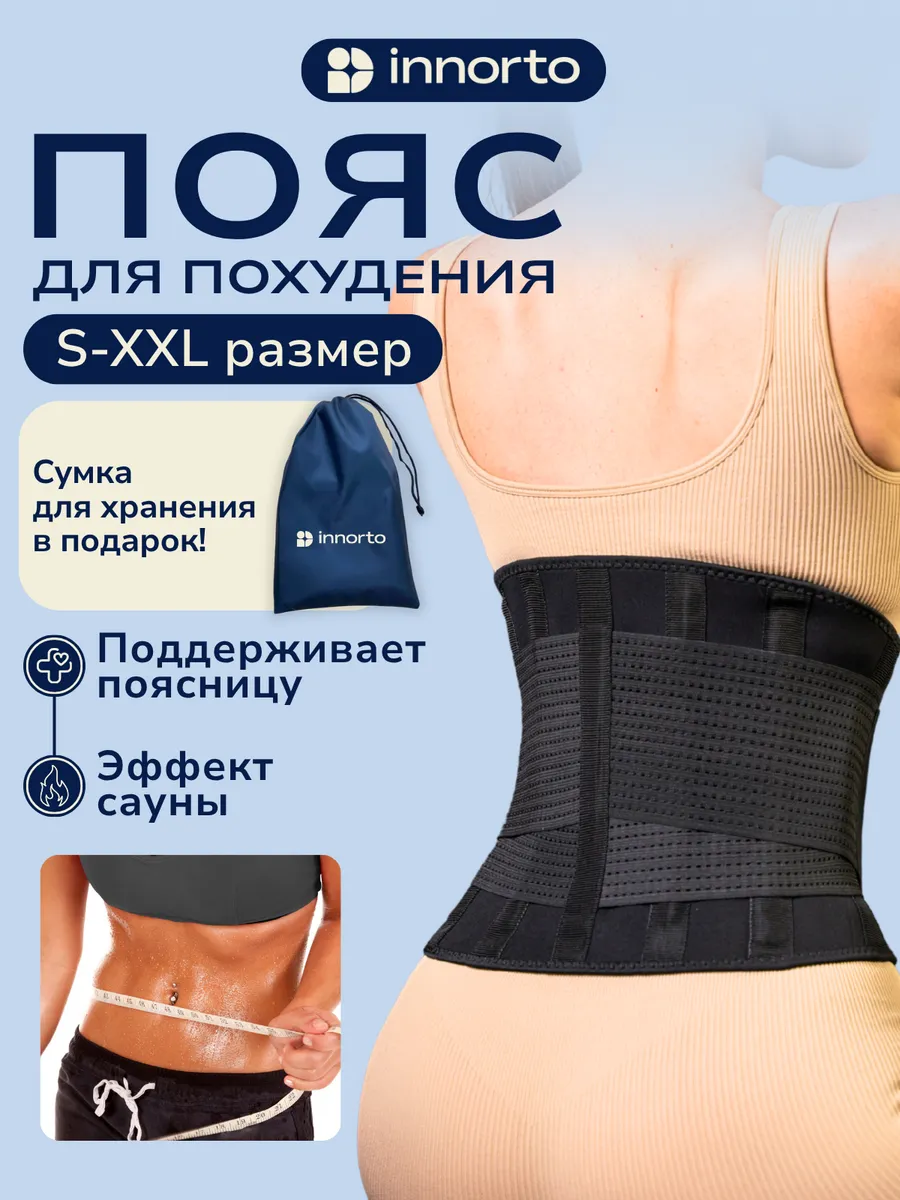 Пояс для похудения живота и боков с эффектом сауны