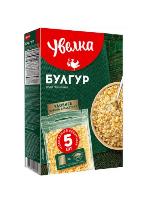 Увелка Крупа Булгур, 5 пакетиков, 400 г, 3 уп, 400 г, фото 2