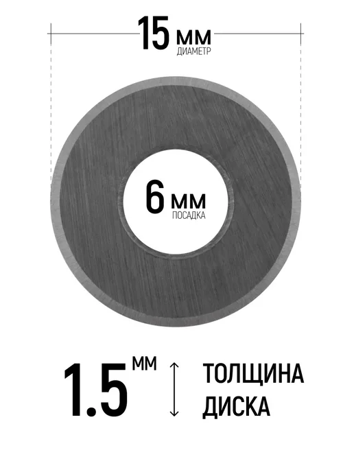 FIT FINCH INDUSTRIAL TOOLS FIT Резак для плиткореза 15х6х1.5 мм, ролик победитовый ВК8, 6x1.5 мм, фото 3
