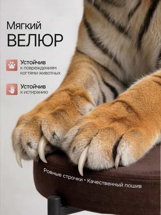 Комплект табуретов для кухни из 4 штук, коричневый, фото 7