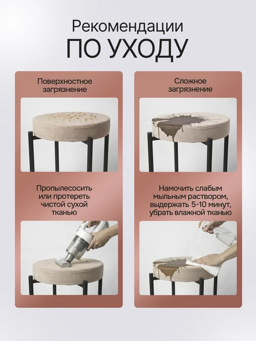 Комплект табуретов для кухни из 4 штук, белый, фото 8
