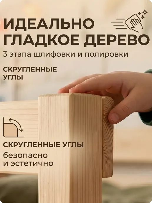 ЭКО Мебель ЕЛЬ Усиленная Двухъярусная Кровать 90х200, из массива сосны, вариант, фото 4