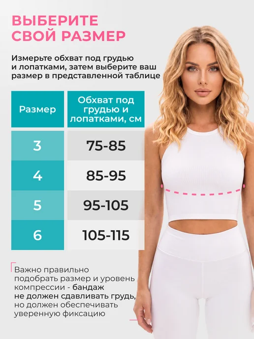 Комф-Орт Бандаж на грудь послеоперационный женский, черный, фото 2