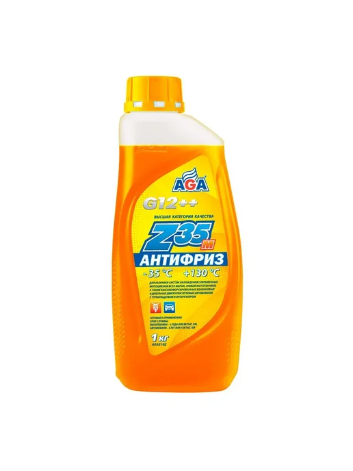 AGA Антифриз, AGA-Z35 оранжевый - 35, G12++ - 1 литров, оранжевый
