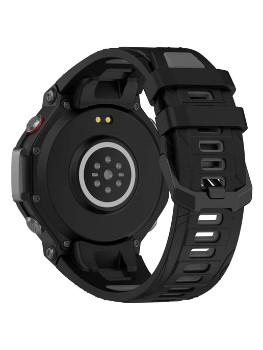 Двухцветный силиконовый ремешок для Amazfit T Rex 3, черный, фото 2