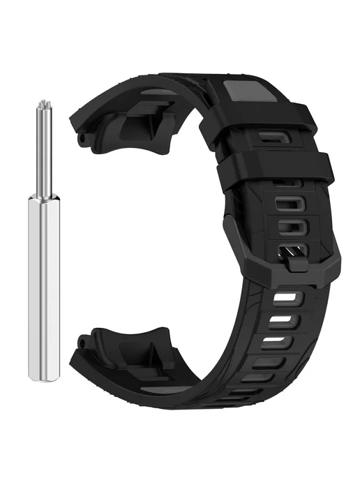 Двухцветный силиконовый ремешок для Amazfit T Rex 3, черный, фото 3