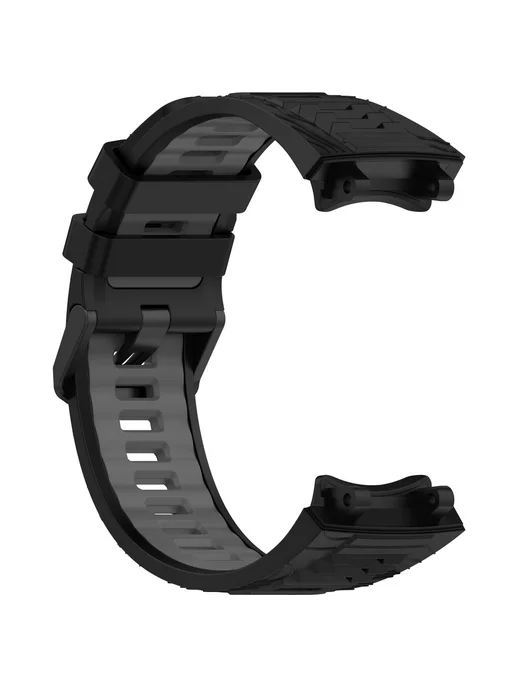 Двухцветный силиконовый ремешок для Amazfit T Rex 3, черный, фото 4