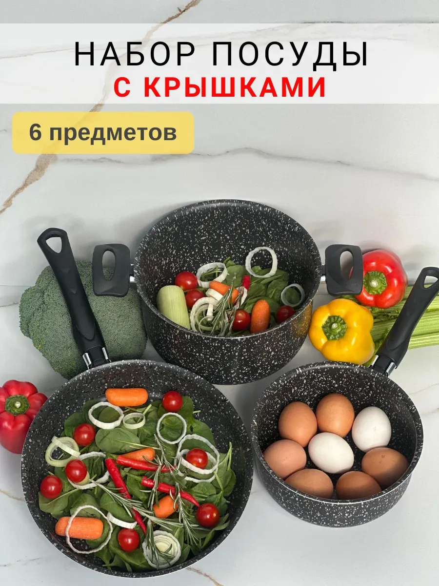 Набор посуды с антипригарным покрытием