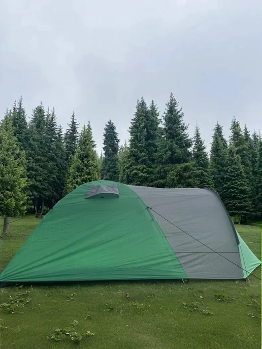 mircamping Палатка туристическая 3 местная с тамбуром, зеленый, фото 4