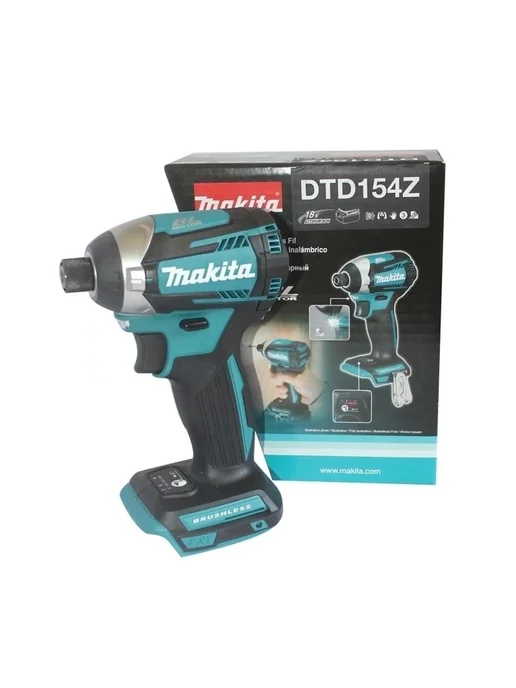 Makita Ударный шуруповерт DTD154Z 18В 175Нм. (без АКБ и З У), голубой, фото 6