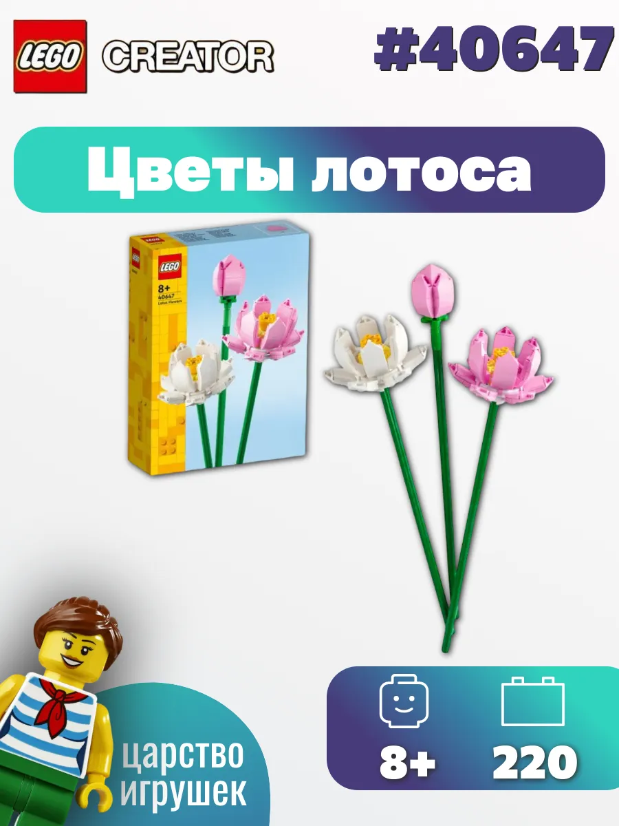Конструктор LEGO Icons Цветы лотоса, 40647