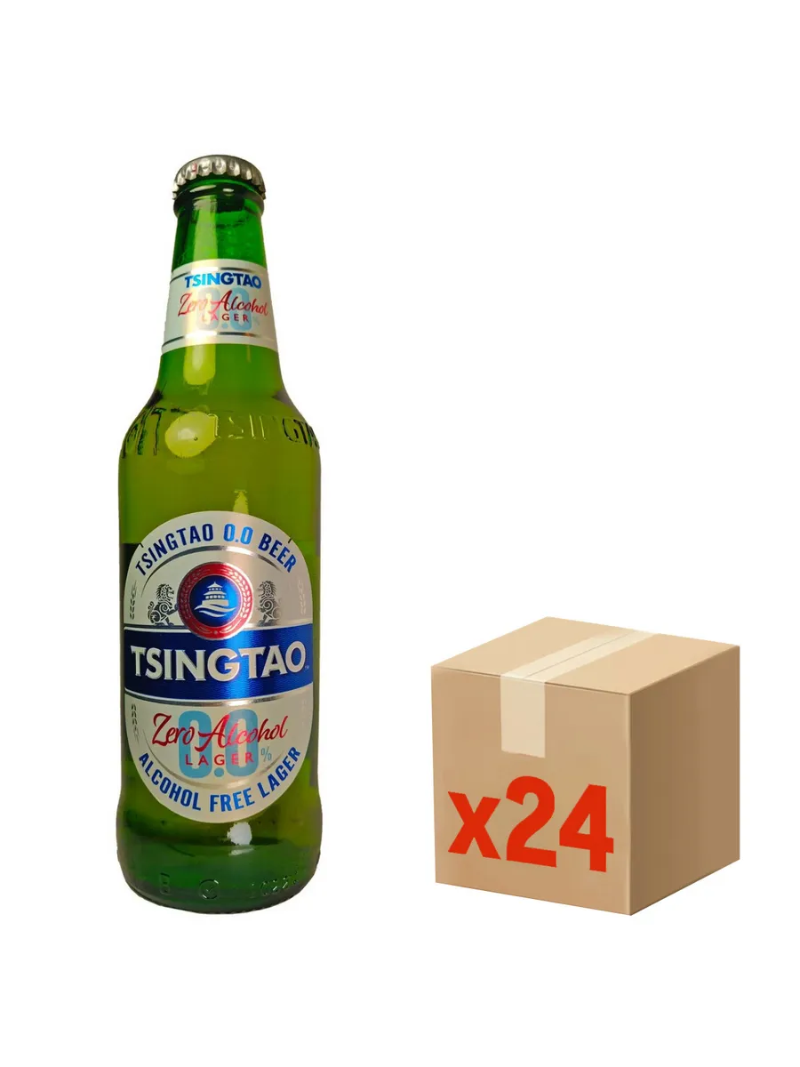 Пиво Tsingtao светлое безалкогольное, 0.33л х 24 шт