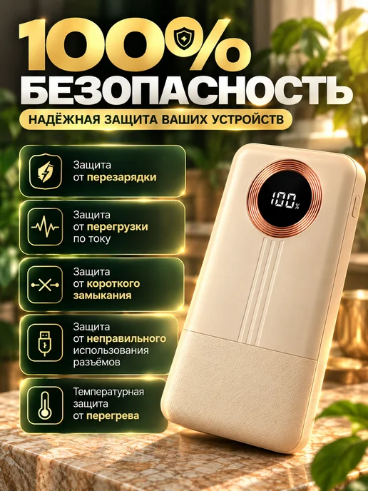 Maimi Повербанк 30000 mah мощный с быстрой зарядкой и проводами, 30000 мАч, фото 4