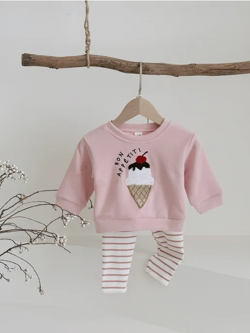 FMPDC baby Костюм детский брючный комплект, розовый, фото 2