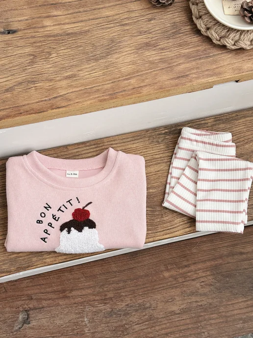 FMPDC baby Костюм детский брючный комплект, розовый, фото 4