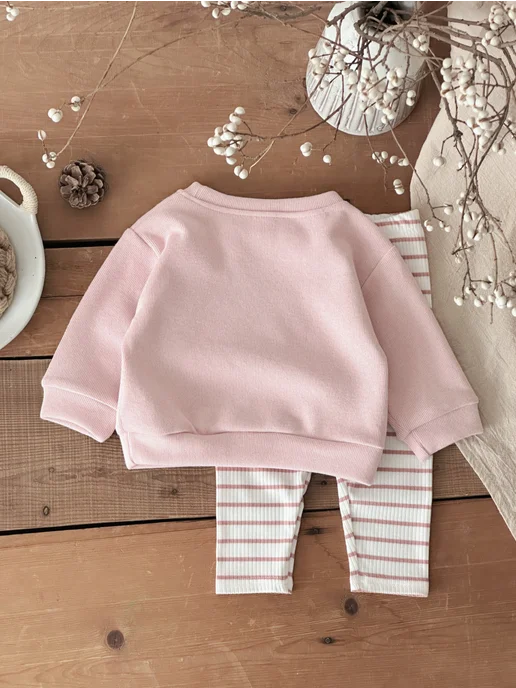 FMPDC baby Костюм детский брючный комплект, розовый, фото 6