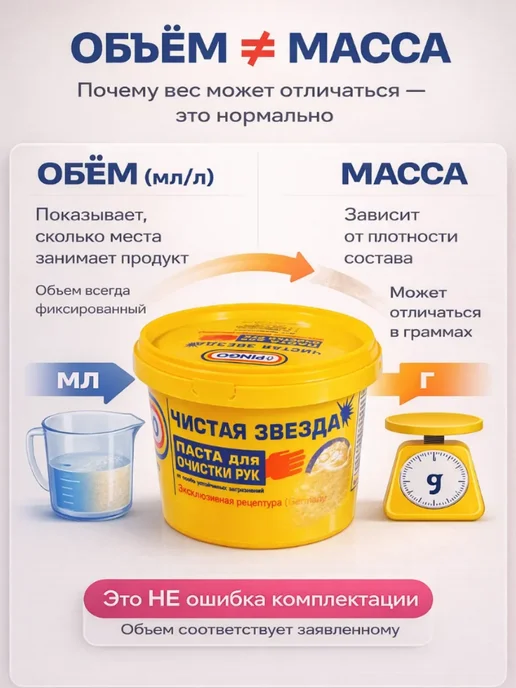 PINGO Паста очищающая для рук от сильных загрязнений 1000 мл, 1000 мл, фото 3