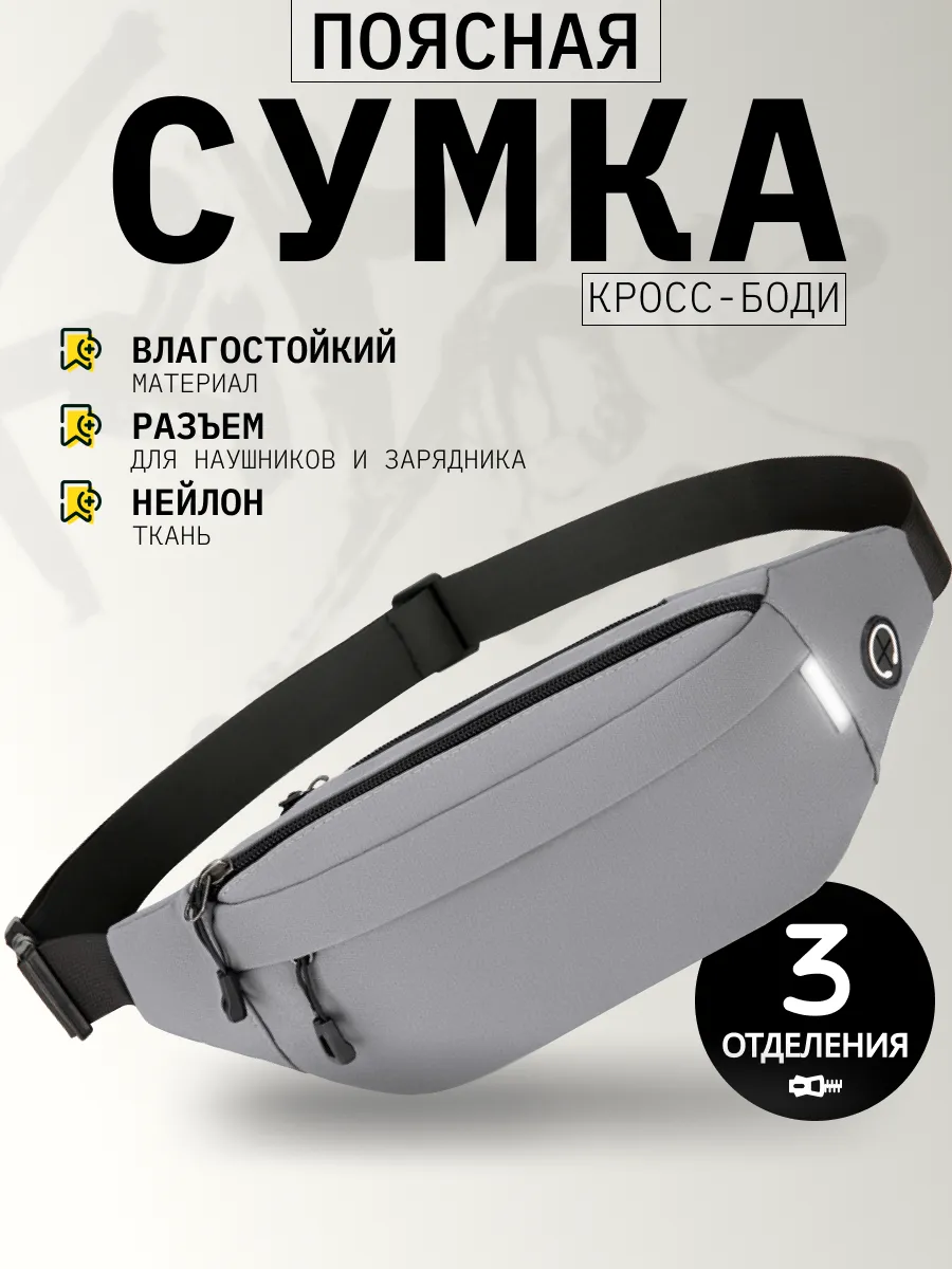 Поясная сумка бананка через плечо