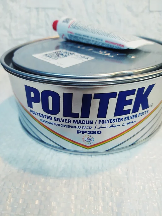 politek Шпатлевка с Алюминием 0,9 кг, 900 г, фото 2