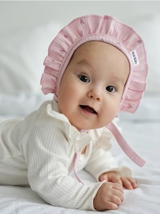 Bah Kids Чепчик для новорожденных набор, розовый, фото 5