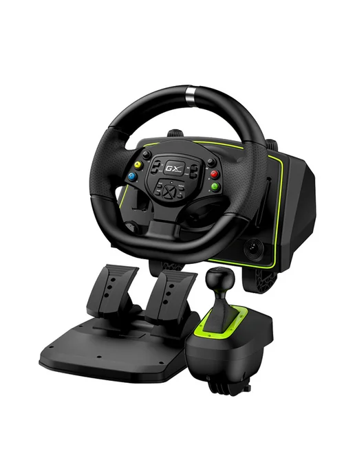 GENIUS Игровой руль с педалями и коробкой передач SpeedMaster X2, черный, фото 6