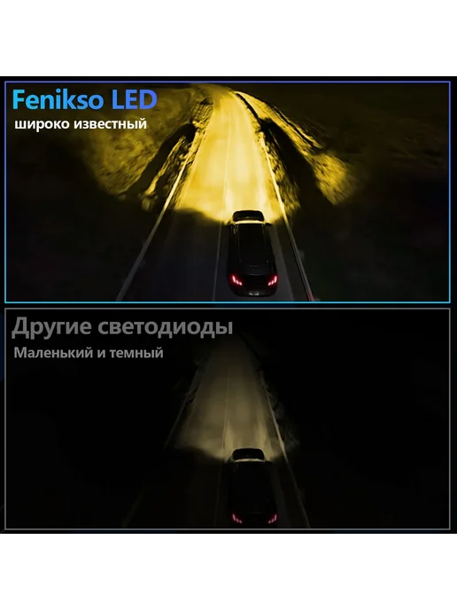 Светодиодные лед лампы LED H3 Желтый 2шт, 2 шт, фото 6