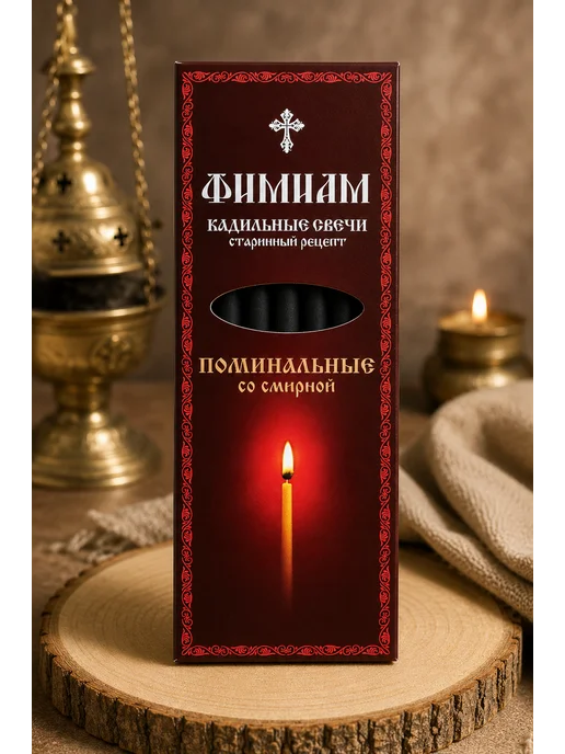 Кадильные церковные свечи Фимиам, для каждения, 7шт (Монашен, 7 шт