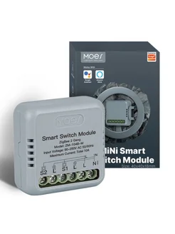 Умное реле Moes ZigBee Smart Switch (на 2 канала), ZM-104B-M Moes 340551827 купить за 954 ₽ в интернет‑магазине Wildberries