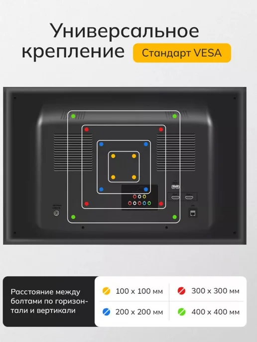 Кронштейн для телевизора на стену универсальный 26-55, черный, фото 3
