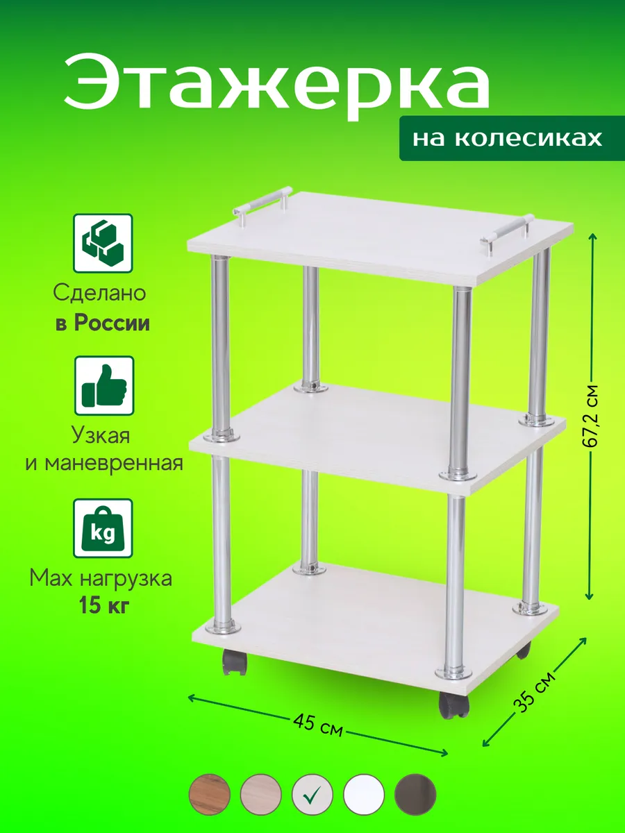 Этажерка на колесиках