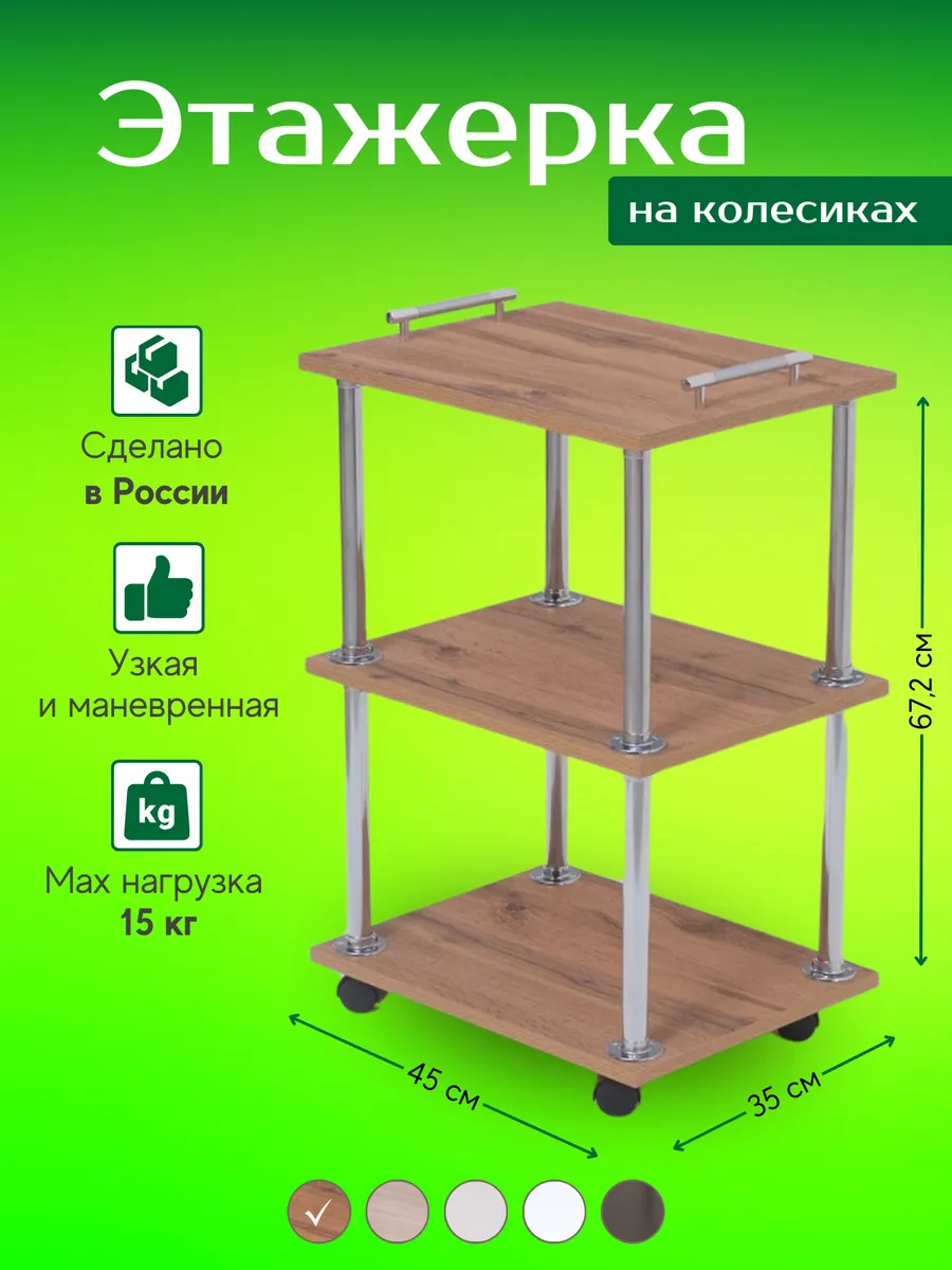 Этажерка на колесиках