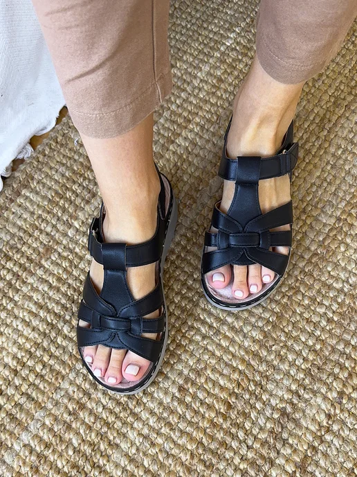 Heel Shop Сандалии на широкую ногу, черный, фото 2