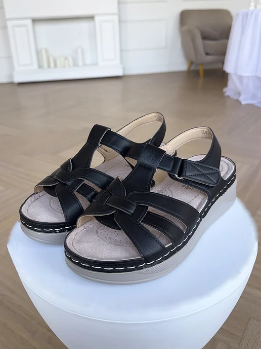 Heel Shop Сандалии на широкую ногу, черный, фото 7