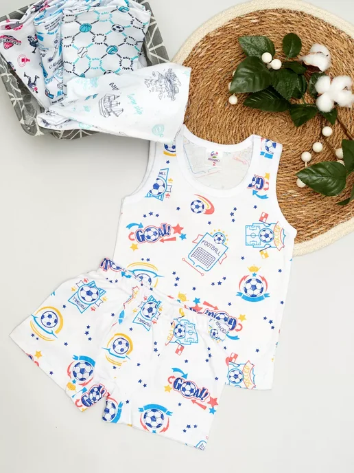 Zukids Комплект майка и боксеры для малышей, белый, фото 2