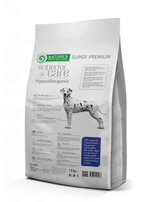 Сухой корм Natures Protection (Натурес Протекшен) для собак, гипоаллергенный, рыба, 1,5 кг, фото 3