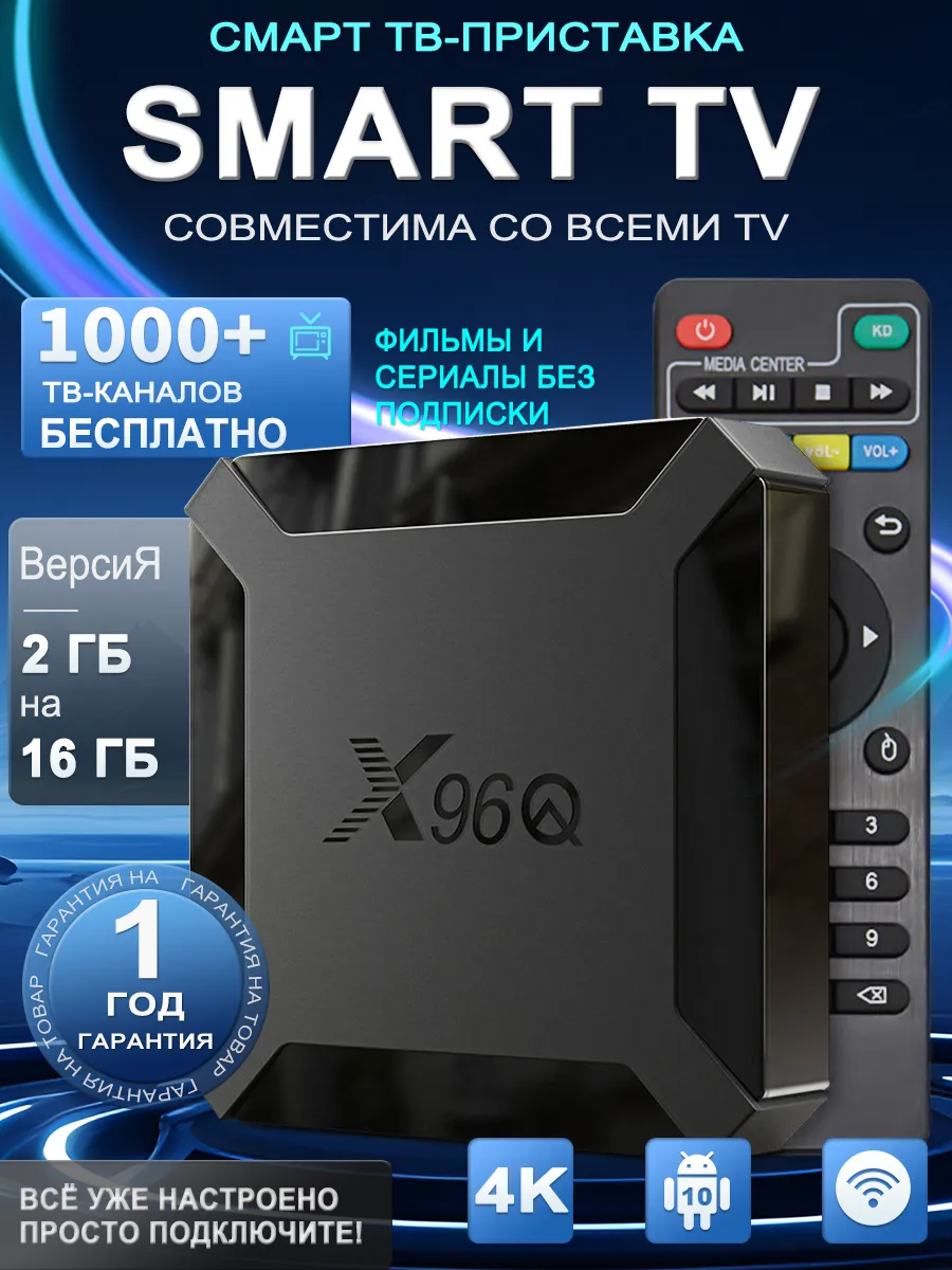 Приставка для телевизора андроид с smart tv 2/16