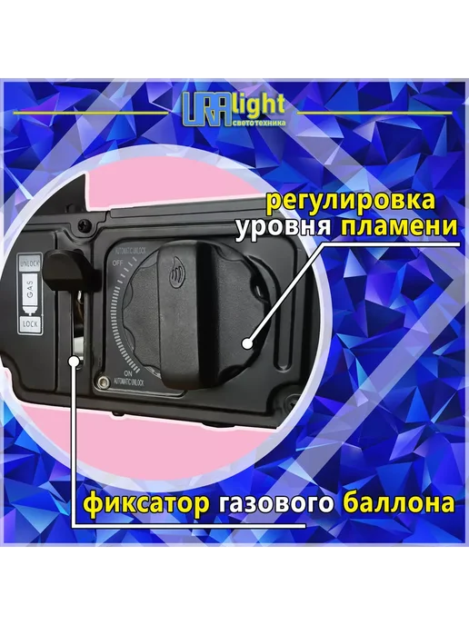 URAlight Туристическая газовая плита портативная в кейсе, черный, фото 2
