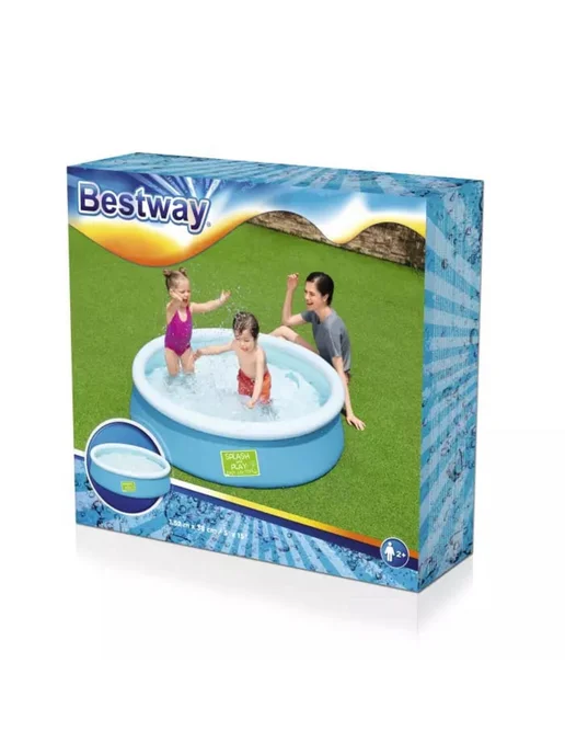 Bestway Бассейн с надувным кольцом "My First Pool" 152*38 см, 152x38 см, фото 3