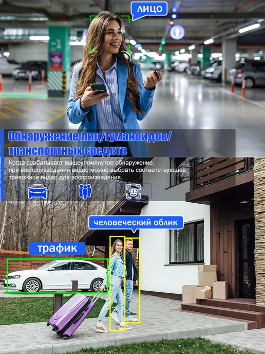 USAFEQLO сетевой видеорегистратор POE 4 каналов 4K (8Мп), черный, фото 2