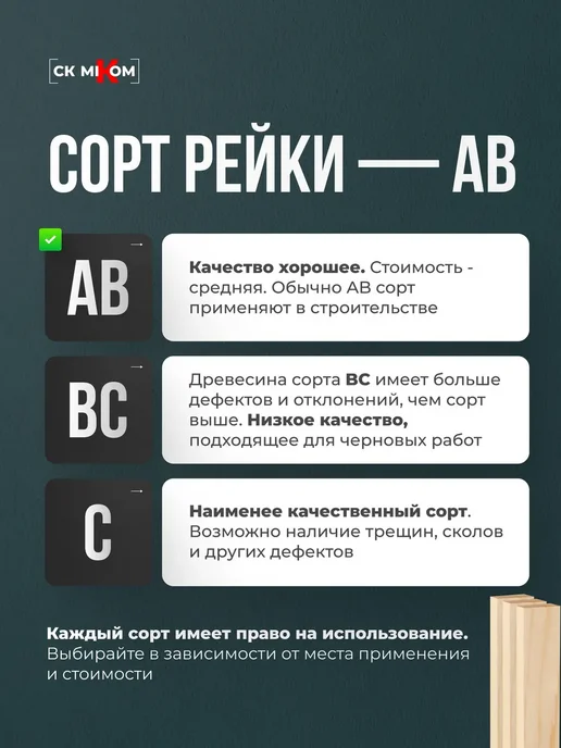 Терра_Лэнд Брус рейка 6 шт сорт АВ 30х10х600, 46x20x1100, 6 шт, фото 4