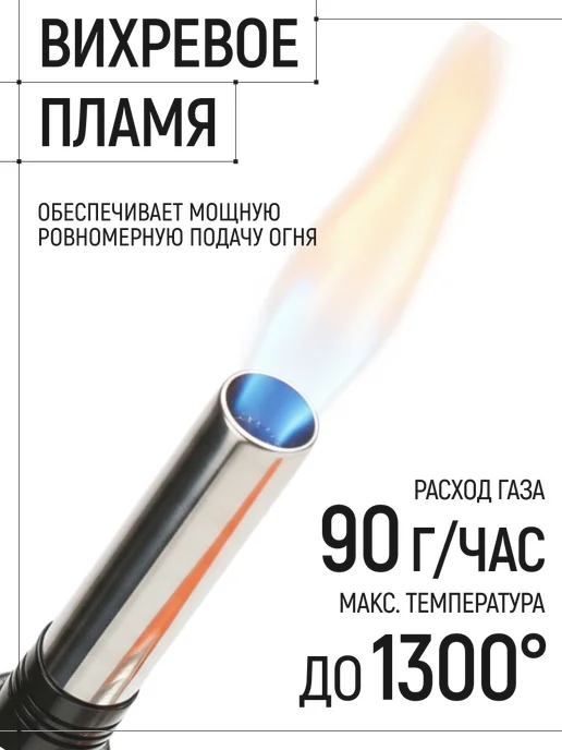 FIT FINCH INDUSTRIAL TOOLS FIT Газовая горелка с пьезоподжигом для баллона, черный, фото 4