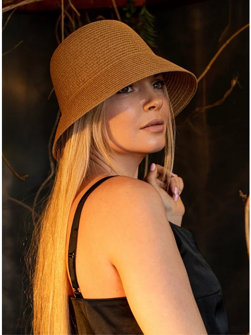 Katerina Lev Шляпа панама лето-осень демисезонная Vika, желтый, фото 7