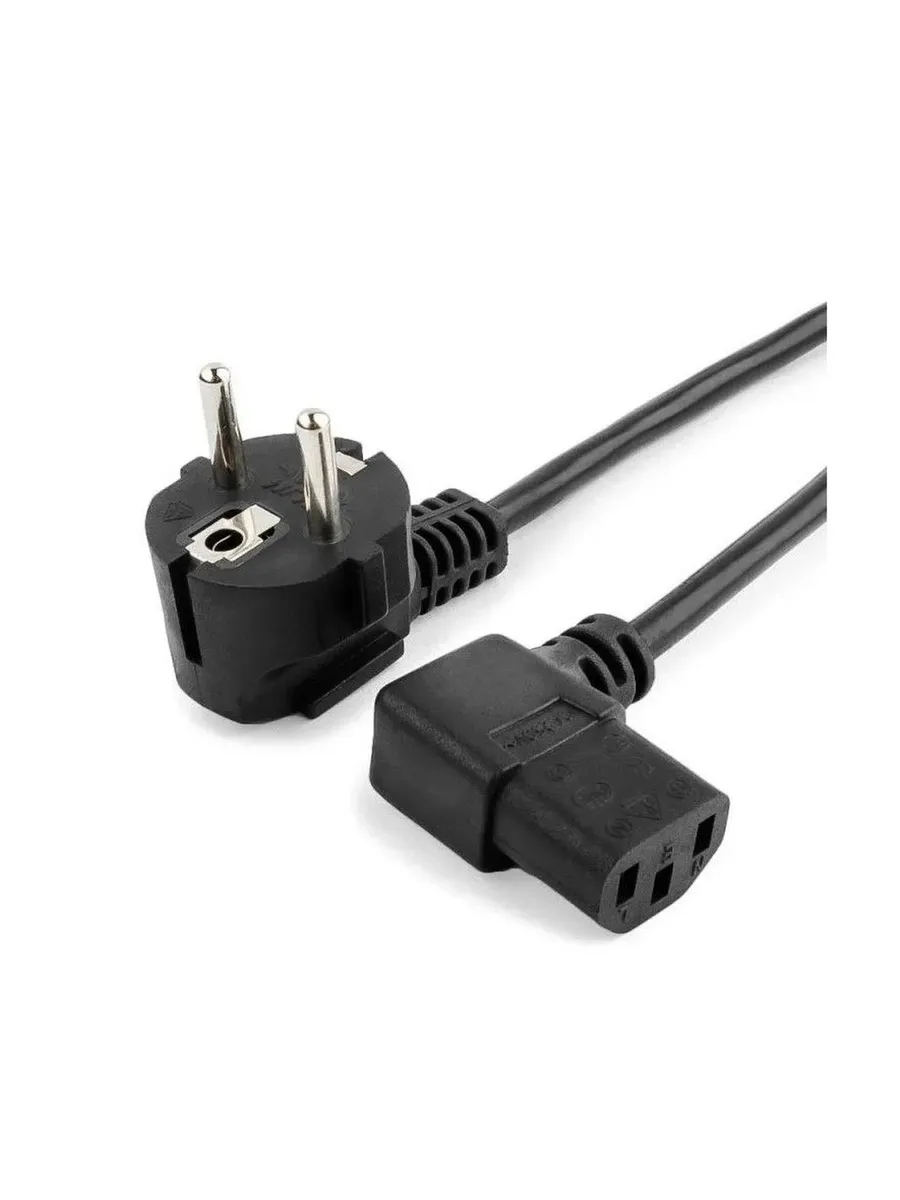 Сетевой шнур силовой угловой CEE 7/7-C13 (f) 1.8м Gopower