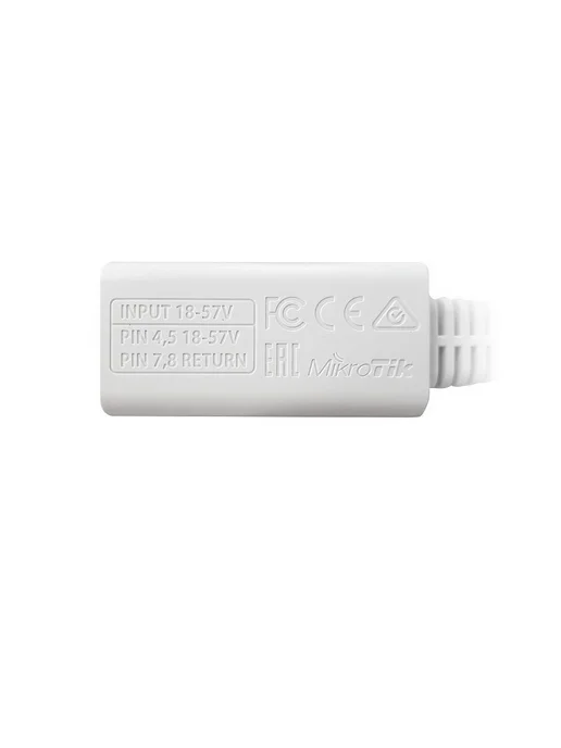 Mikrotik Инжектор PoE RBGPOE 10 100 1000BASE-T 48В(DC), серый, фото 2