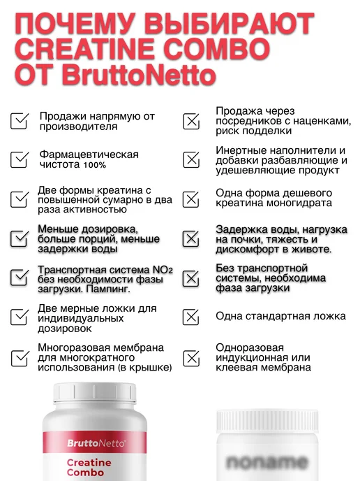 BruttoNetto Креатин моногидрат-гидрохлорид для мышечной массы, порошок, вариант, фото 2