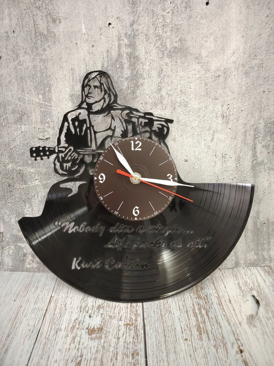 Настенные часы Nirvana, Нирвана, Курт Кобейн, Kurt Cobain