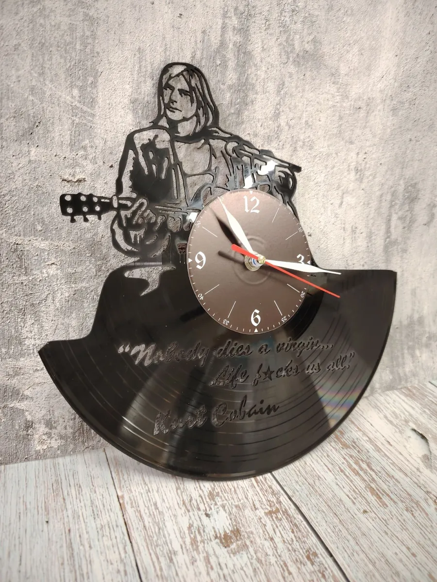 Настенные часы Nirvana, Нирвана, Курт Кобейн, Kurt Cobain — фото 2