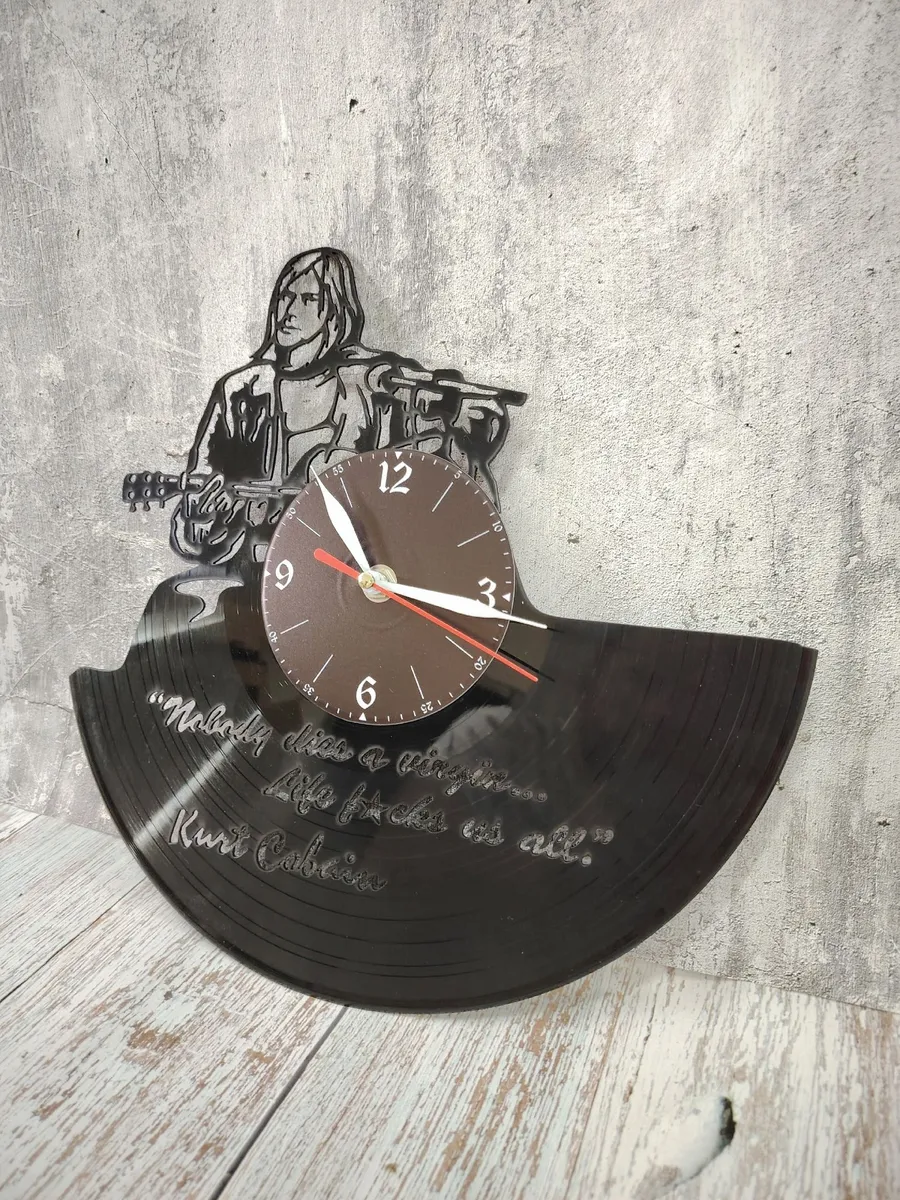 Настенные часы Nirvana, Нирвана, Курт Кобейн, Kurt Cobain — фото 3