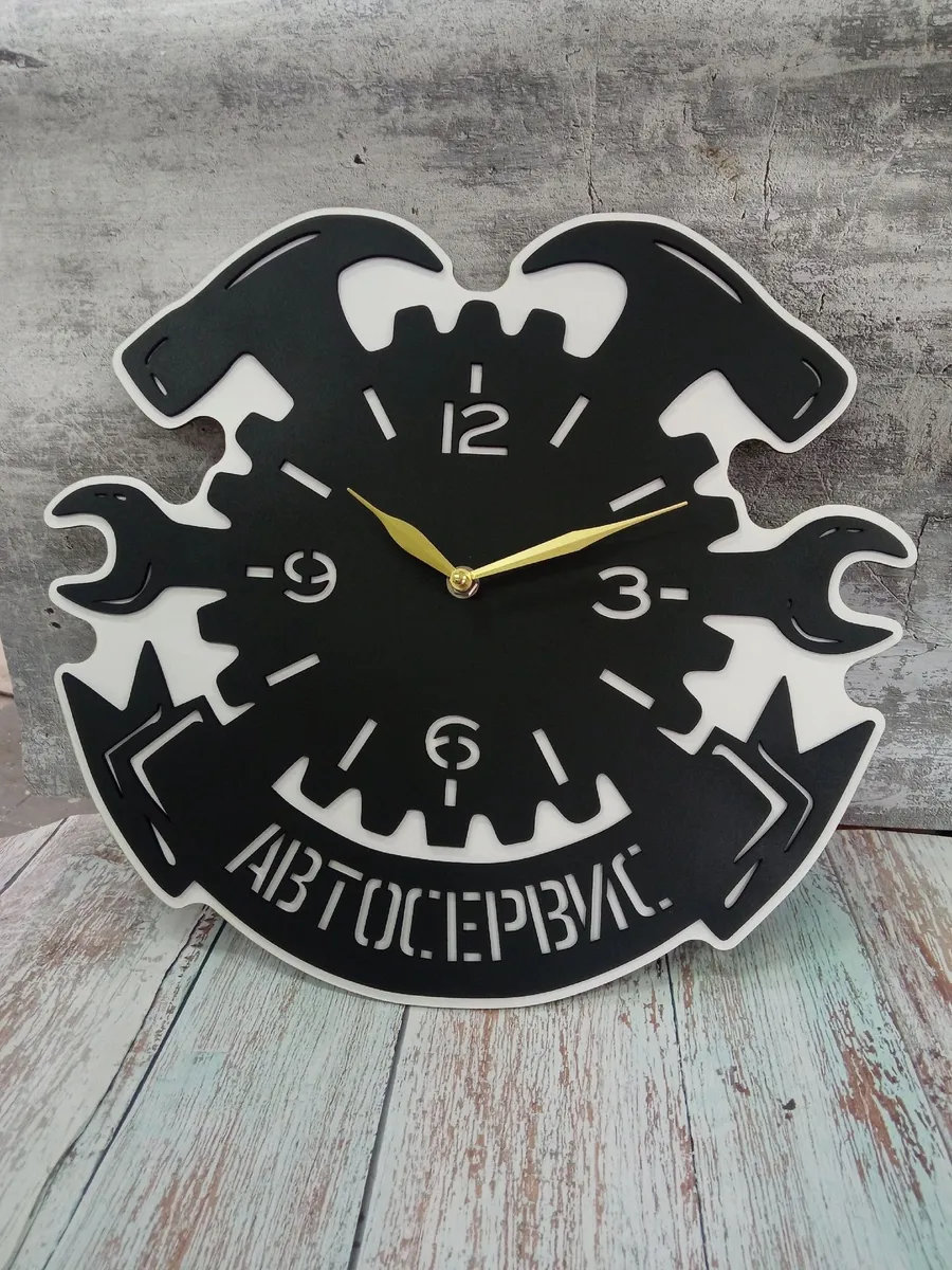 Настенные часы Автосервис, Подарок автомеханику