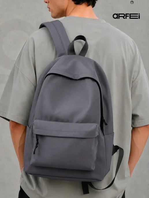 Портфель, рюкзак школьный для подростка, серый, фото 2